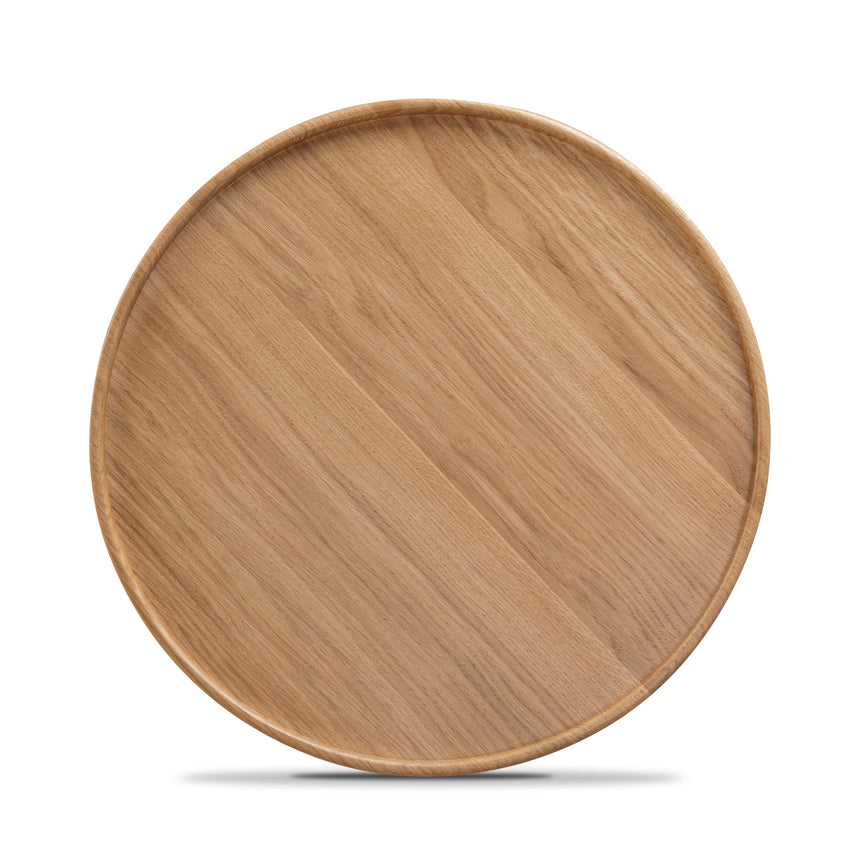 45cm Round Side Table - Natural Oak