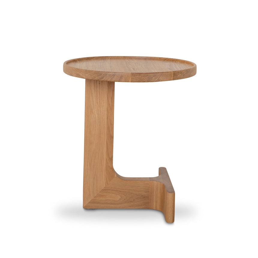 45cm Round Side Table - Natural Oak