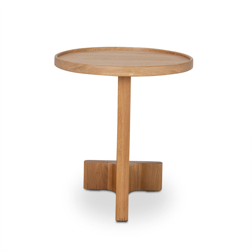 45cm Round Side Table - Natural Oak