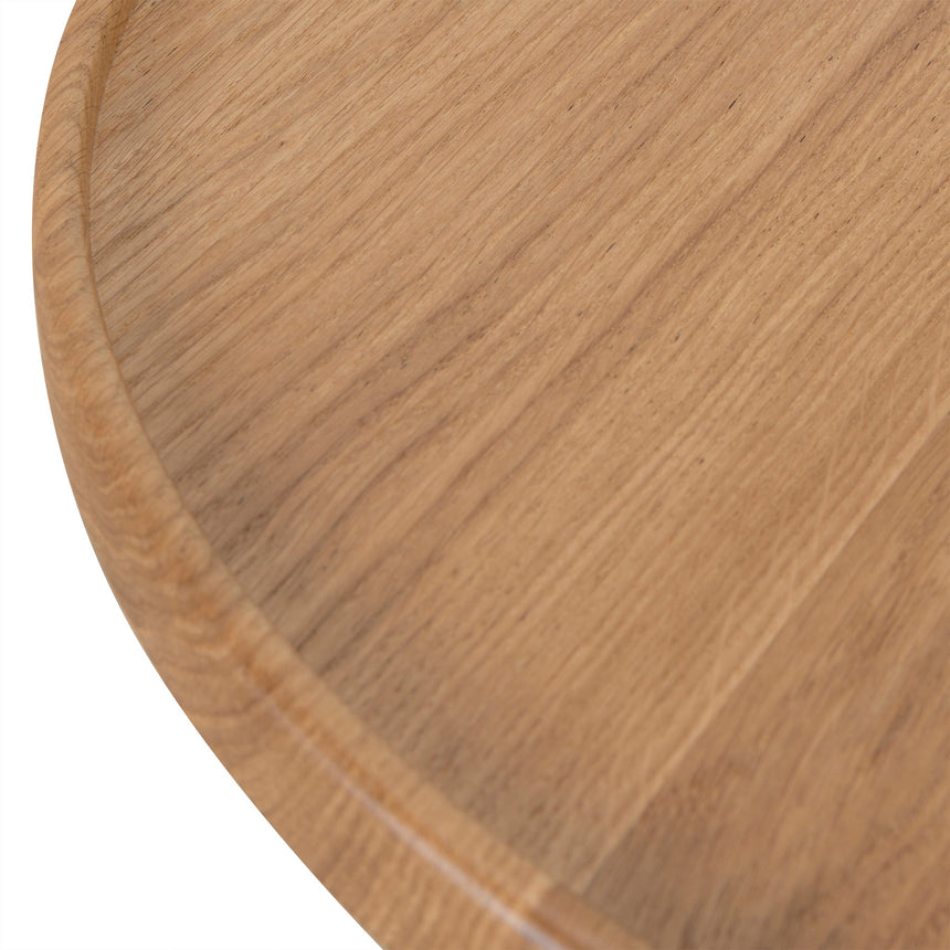 45cm Round Side Table - Natural Oak