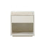 50cm Travertine Bedside Table - Ivory Oat