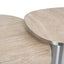 Nested Porcelain Coffee Table Table - Stainless Steel