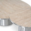 Nested Porcelain Coffee Table Table - Stainless Steel