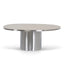 Nested Porcelain Coffee Table Table - Stainless Steel