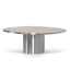 Nested Porcelain Coffee Table Table - Stainless Steel