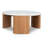 Nested Carrara Marble Coffee Table - Natural