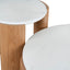 Nested Carrara Marble Coffee Table - Natural