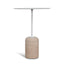 45cm Matte White Side Table - Travertine