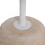 45cm Matte White Side Table - Travertine