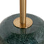 45cm Brushed Gold Side Table - Green Crystal