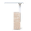 40cm Matte White Side Table - Natural