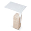 40cm Matte White Side Table - Natural