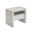 Glass Top Bedside Table - Warm Grey