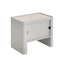 Glass Top Bedside Table - Warm Grey