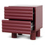 48cm Bedside Table - Red