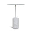 45cm Matte White Side Table - Carrara Marble