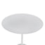 45cm Matte White Side Table - Carrara Marble