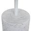 45cm Matte White Side Table - Carrara Marble