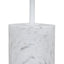 45cm Matte White Side Table - Carrara Marble