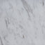 45cm Matte White Side Table - Carrara Marble