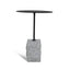 45cm Matte Black Side Table - Faceted Granite Marble