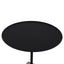 45cm Matte Black Side Table - Faceted Granite Marble