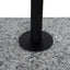 45cm Matte Black Side Table - Faceted Granite Marble