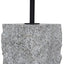 45cm Matte Black Side Table - Faceted Granite Marble