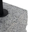 45cm Matte Black Side Table - Faceted Granite Marble
