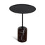 45cm Matte Black Side Table - Rosso Levanto Marble