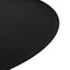 45cm Matte Black Side Table - Rosso Levanto Marble