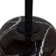 45cm Matte Black Side Table - Rosso Levanto Marble