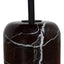 45cm Matte Black Side Table - Rosso Levanto Marble
