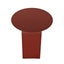 38cm Round Side Table - Burgandy Red
