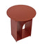 38cm Round Side Table - Burgandy Red