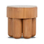 50cm Round Travertine Side Table - Natural
