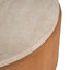 50cm Round Travertine Side Table - Natural