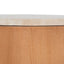 50cm Round Travertine Side Table - Natural