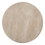 50cm Round Travertine Side Table - Natural