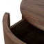 46cm Round Bedside Table - Walnut