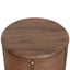 46cm Round Bedside Table - Walnut