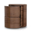 46cm Round Bedside Table - Walnut