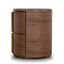 46cm Round Bedside Table - Walnut