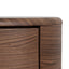 46cm Round Bedside Table - Walnut