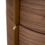 46cm Round Bedside Table - Walnut