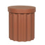 40cm Concrete Side Table - Terracotta