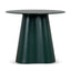 60cm Round Tempered Glass Side Table - Green