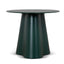 60cm Round Tempered Glass Side Table - Green