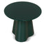 60cm Round Tempered Glass Side Table - Green