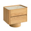 Stone Top Bedside Table - Natural